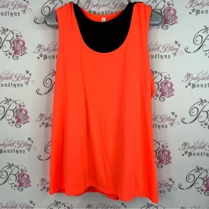 Shambhala tank top dual sleeveless top Bright Orange Women's Tank Top